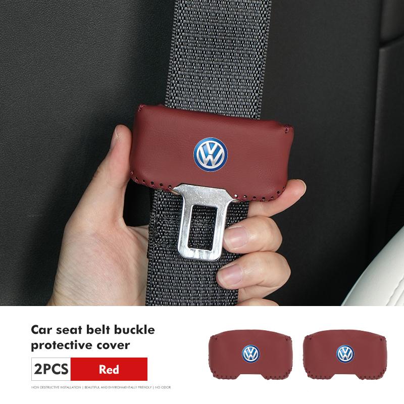 O2Suede Car Seat Belt Buckle Plug Anti-Scratch Clip Protective For Volkswagen VW Golf 4 5 6 7 Polo Jetta Sagitar Magotan Passat B5