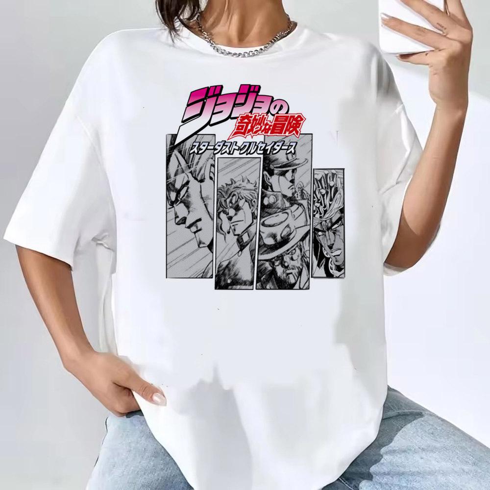 Футболка Jojo Bizarre Adventure женская аниме Цветная Женская Готическая Пастельная футболка 80-х Цветной харадзюку Графический графический Y2k