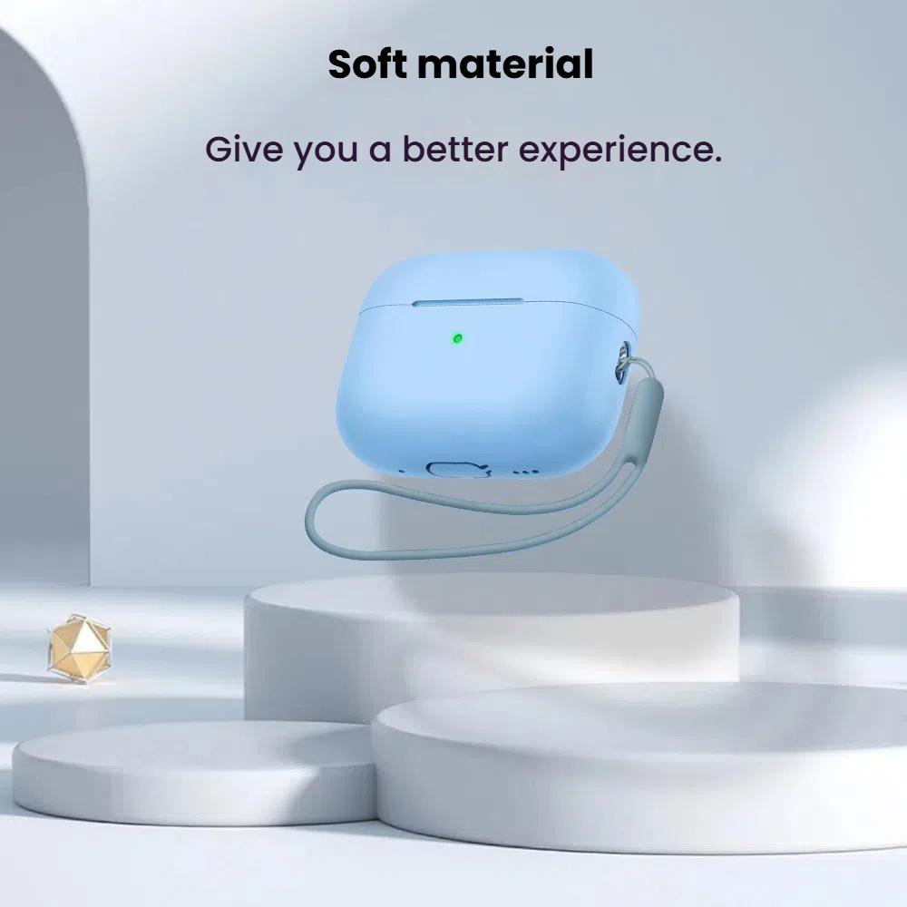 Для AirPods Pro 2 2-го поколения Чехол-крышка С ремешком Мягкие силиконовые защитные чехлы Для Apple AirPods Pro2 Air Pod Pro2 Поколение Coque Funda