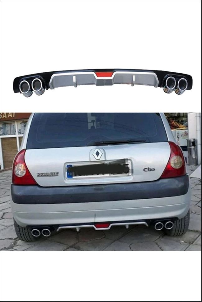 For Renault Clio Mk2 1998 To 2005 Diffuser Rear Bumper Attachment HB & SEDAN