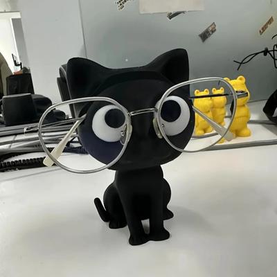 Оправа для очков Подставка для демонстрации солнцезащитных очков в форме кошки, Настольная стойка для хранения для офиса и дома Стильный и функциональный аксессуар
