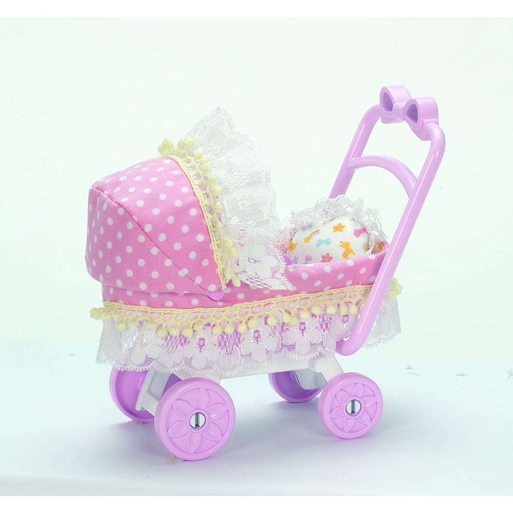 Takara Tomy Licca LF-11 Triplet Baby Doll Stroller Toy for Pretend Play Ages 3 and Up