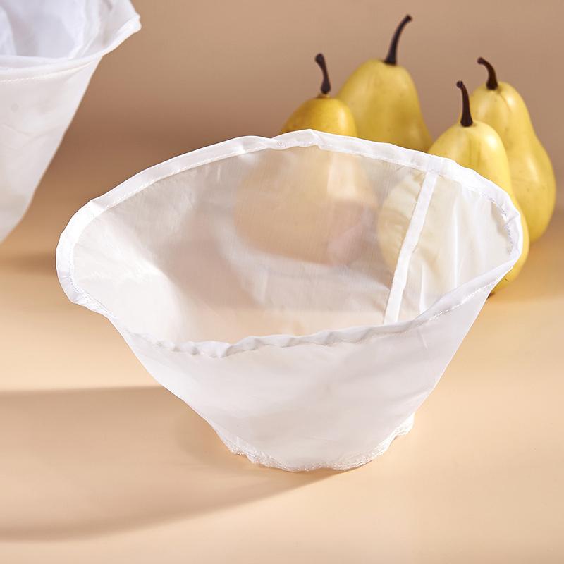 1Pc Soy Milk Filter Net Bag Nylon Liquid Filter Net Bag Milk Coffee Filter Net Bag Reusable Squeeze Mesh Kitchen Tool