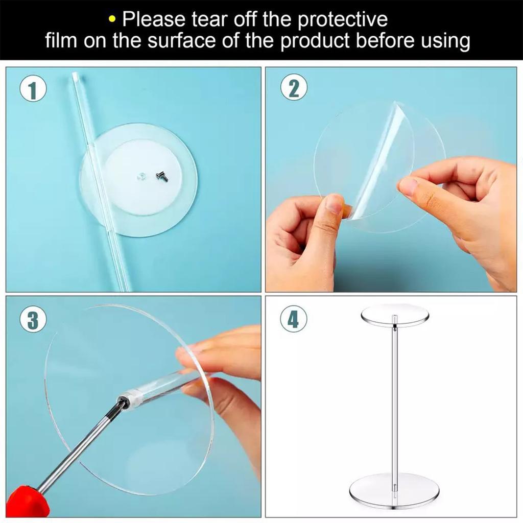 Многоцелевая Прочная Прозрачная Акриловая Подставка для Демонстрации Шляп и Париков со Стабильным Основанием Аксессуар для Домашнего или Розничного Использования