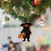 2024 New Acrylic Halloween Creative Pumpkin Lantern Men In Black Car Rearview Mirror Pendant Arrangement Keychain Backpack Pendant