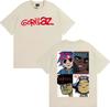 Группа Gorillaz Лица Арт Графические Футболки Унисекс Женская Одежда Ретро Мультяшные Футболки с Коротким Рукавом Модные Повседневные Оверсайз Футболки