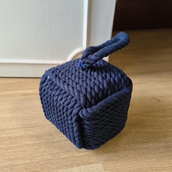 Утяжелённый дверной стопор Тяжёлый наполненный песком дверной стопор с ручкой Дом Офис Внутренний Декоративный Ручной работы Хлопковый канатный шар Напольный дверной стопор