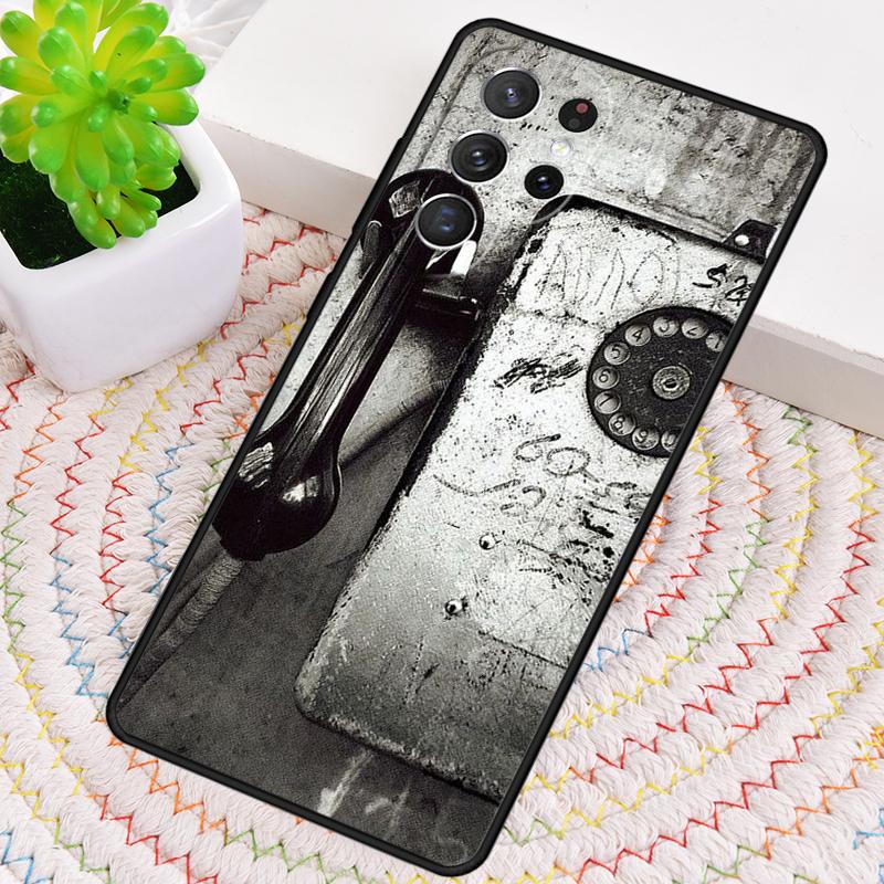 Ретро красный Таксофон Винтажный Таксофон Чехол для телефона Для Samsung Galaxy note 10 pro S26 S25 S24 S23 S22 Ultra Plus S21 FE S20 Чехол