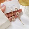 Fashion Statement Earrings New Design Gold Plating Asymmetrical Drop Earrings For Girl Lady Gifts