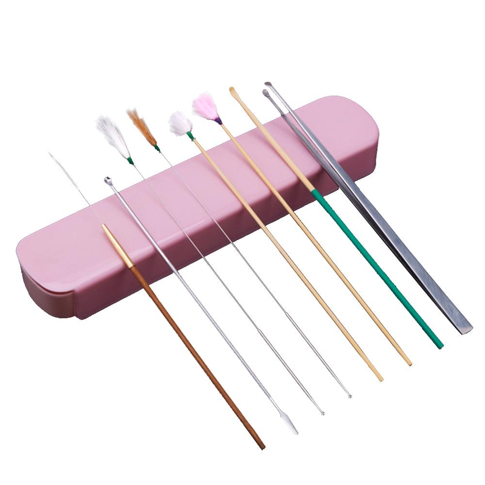 8PCS Ear Pick Set Ear Wax Remover Decompression Ear Massager Ear Pick Tools Ear Care Kit