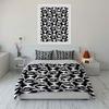 Black triangles, white swirls.  Bedding sets Duvet cover sets Duvet covers Pillowcases(1 * Duvet Cover 2 * Pillowcases without duvet insert)