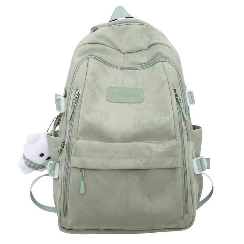 Schoolbag schoolbag boys and girls college students new junior high school students high school students bear print primary school girls backpack