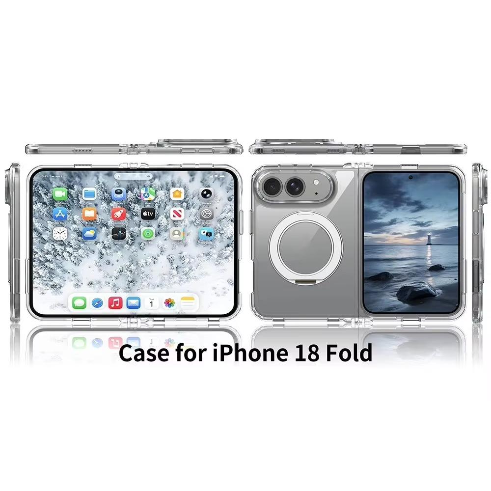 Original for Magsafe Magnetic Wireless Charging Case for IPhone Duo 18 Fold 360°Rotating Bracket Slim Clear Protector Cover