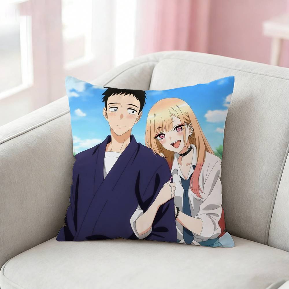 Cute Cartoon My Dress-Up Darling Pillow Case Cushion Cover Throw Pillow Case For Car Sofa