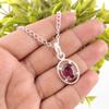 Natural Rhodolite Boho Anniversary Wedding Pendant Jewelry 925 Sterling Silver PP-6-49