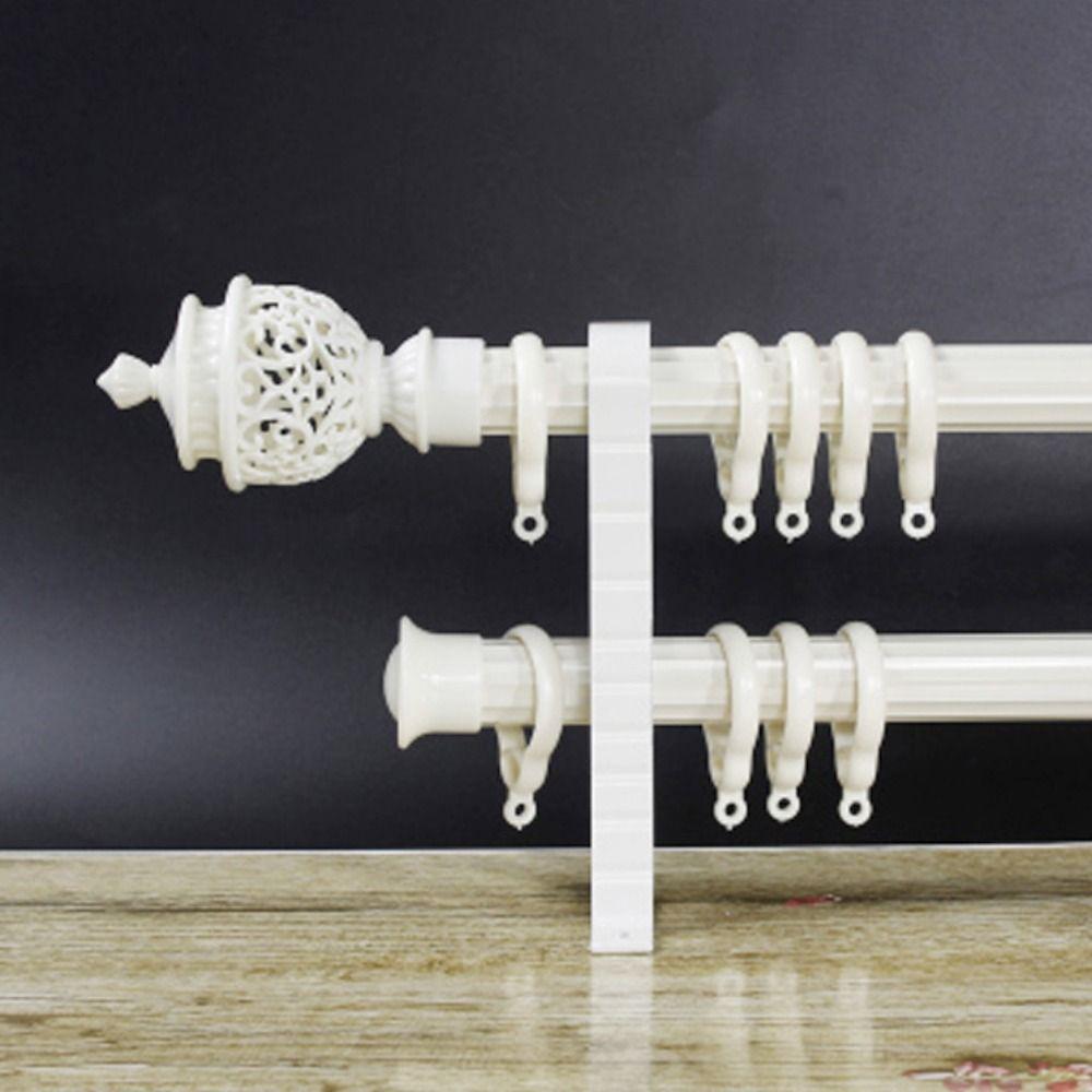 Durable Plastic Decorative Curtain Rod Head Curtain Accessories Drapery Rail Ends Curtain Rod Cap