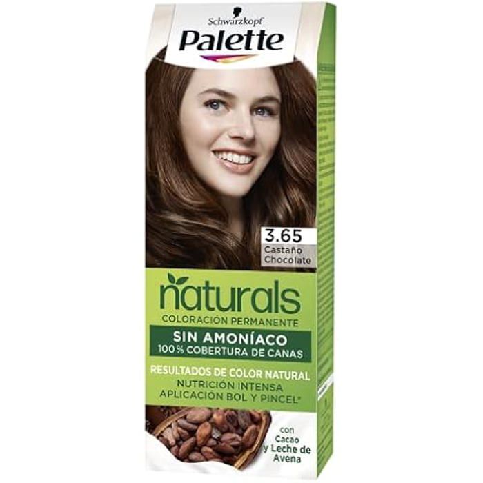 Teinture pour cheveux - Palette - Châtain chocolat - Naturelle - Sans ammoniaque - Pour tous types de cheveux