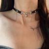 Dark Gothic Sweetheart Choker: Stylish Leather Bell Collar Necklace