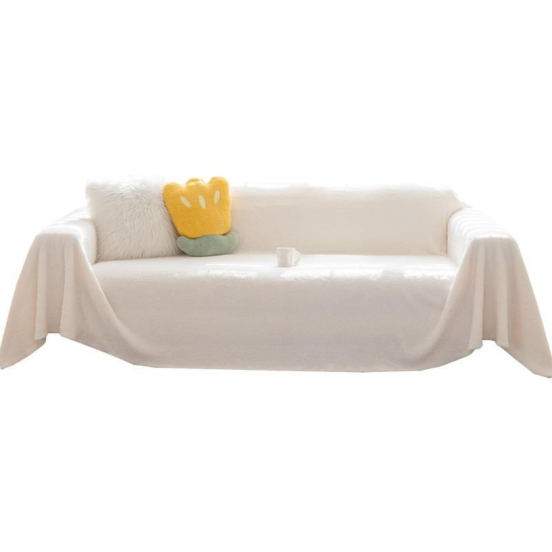 Autumn and Winter Plush Sofa Towel Thickened Warm Anti-Scratching Cloth Sofa Cover Cream Style All-Inclusive Sofa Cover