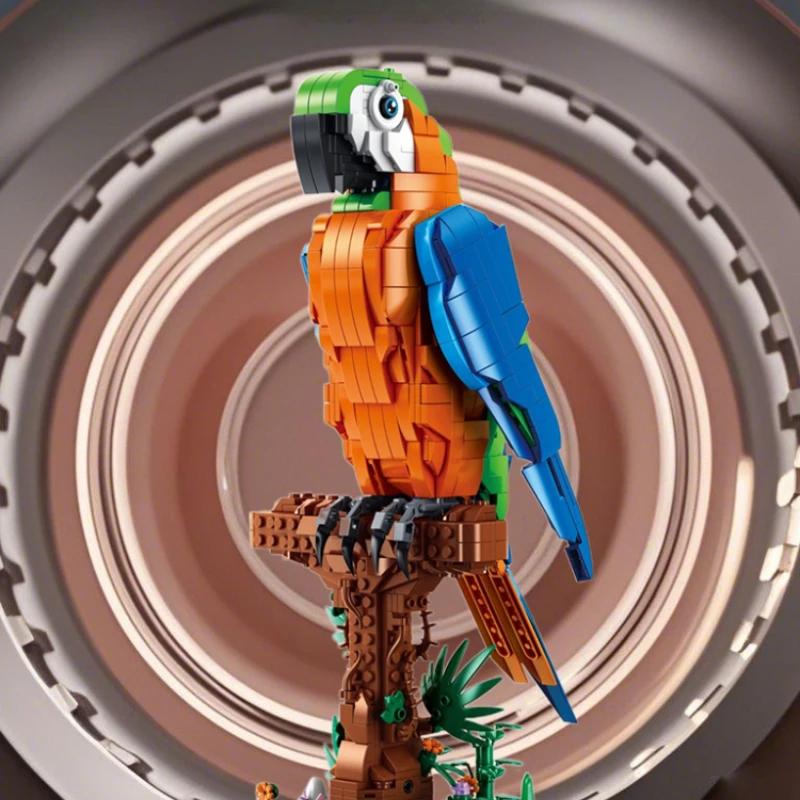 1138 шт. Попугай Конструктор Подвижные Крылья Прочный АБС Креативный Декор для Стола Развивающая Игрушка Подарок для Детей Взрослых День Рождения