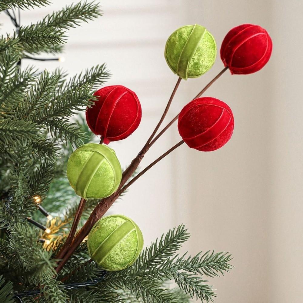 Simulated Xmas Tree Decorations Flocking Lollipop Christmas Flowers Christmas Tree Decoration