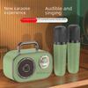 Портативная Bluetooth-колонка для караоке с двумя микрофонами для использования в помещении и на улице
