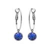 E379 Austrian Crystal Earrings - Sapphire