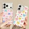 Милый чехол с принтом в виде мультяшных бантиков для iPhone 17 Pro Max iPhone 16 15 14 13 Pro Max 11 17e 16e Позолоченная рамка для камеры Прозрачная мягкая силиконовая задняя крышка