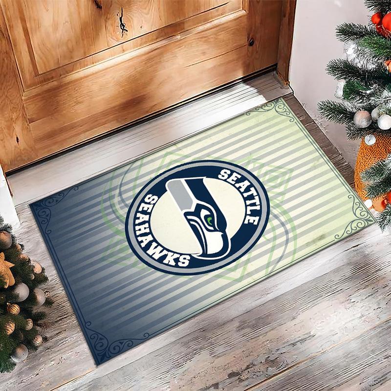 Seattle Seahawks Crystal Velvet Carpet Soft Anti?Slip Floor Mat Comfortable Home Living Room Bedroom Decor Rug