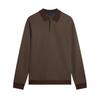 Ted Baker Mens Jacquard Long-Sleeved Polo Shirt