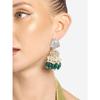 Green Stones Cluster Beads Drop Jhumka Earring For Women