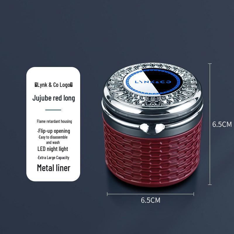 Светодиодная пепельница с крышкой для Lynk & Co New Energy ZERO (Модели 01, 02, 03, 05, 06, 09)