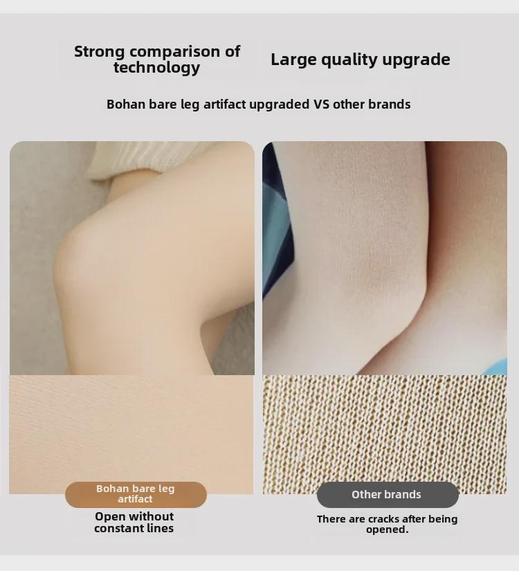 Улучшенные двухслойные леггинсы телесного цвета из бархата - чулки телесного цвета толщиной 720 игл для осени/зимы