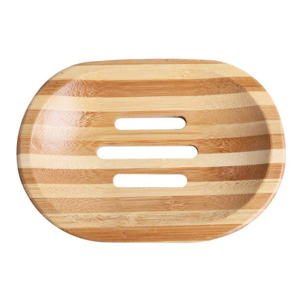 Square Drainer Bamboo Soap Holder Durable Soap Tray Home