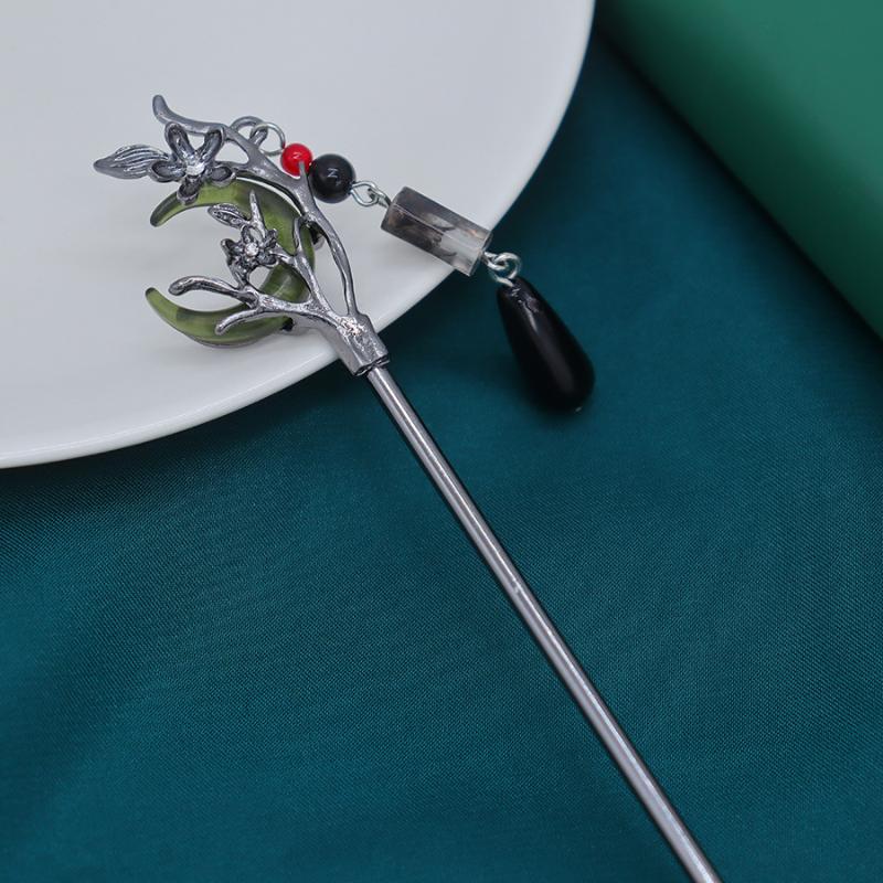 Hanfu Crescent Step Shake Hairpin Hair Accessories Hair Sticks For Buns Chinese Headwear Headdress Gift Alloy