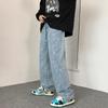 Мужские джинсы, мешковатые прямые широкие брюки, брюки большого размера, модные джинсовые брюки, весенне-осенняя мужская одежда Y2k