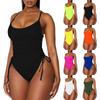 Women's Fashion Sexy Solid Color One-Piece Bikini Beach Swimsuit