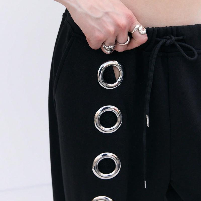 Тренд Y2K европейский и американский железное кольцо гвоздь бусина свободные брюки с прямыми широкими штанинами