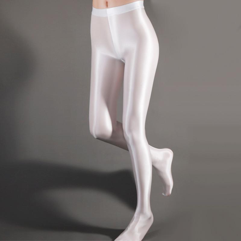 Женские комбинезоны, блестящие глянцевые чулки, эластичные колготки, леггинсы, прозрачные танцевальные фитнес-фитнесы