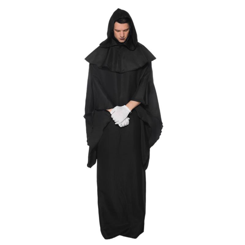 Хэллоуинский плащ темного колдуна: Костюм Волшебника и Вампира для Сценического Выступления