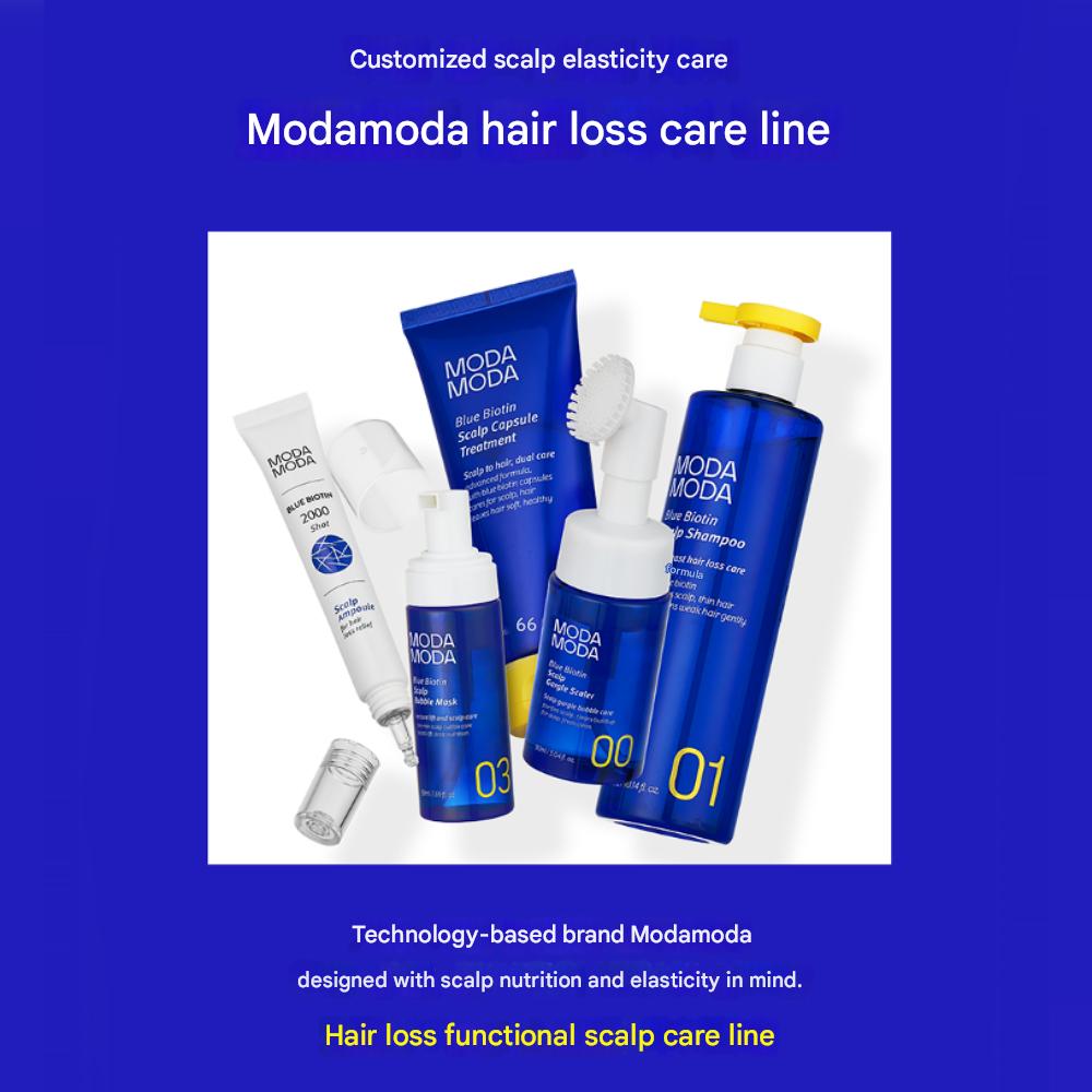 Modamoda Step00 Blue Биотиновая жидкость для полоскания кожи головы 90 мл/3,04 жидких унции. унция.