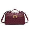 Trendy Hand-Woven Women'S Bags New Summer Box Bags Lunch Box Bags Portable Shoulder Messenger Bags