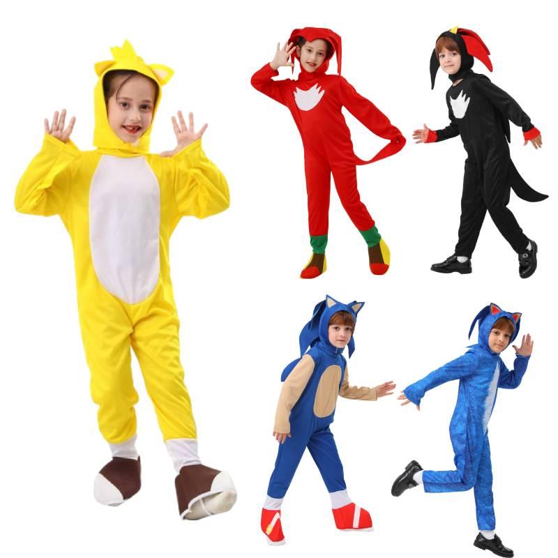 Stylish Blue Cosplay Costume Sonic Hedgehog Theme For Carnival Party