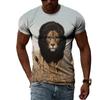 Summer Taste O-neck Lion Graphic T Shirts For Trendly Men Casual Personality Hip Hop Street Style Tee 3D Harajuku Print T-shirt