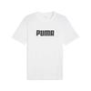 Comfortable Solid Color Logo Print Short Sleeve T-Shirt Men Tops White 690237-02
