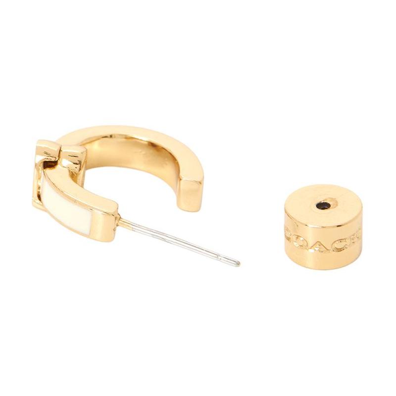 COACH Simple and Unique Design Brass Earrings Women's Gold