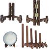 Home Wooden Picture Bracket 3-7inch Photo Frame Stand Easels Plate Holder Display Stand