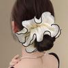 1Pcs New Korean Retro Folded Chiffon Oversize Scrunchies Women Sweet Temperament Fashion Exaggerated Hair Band Hair Accessorie