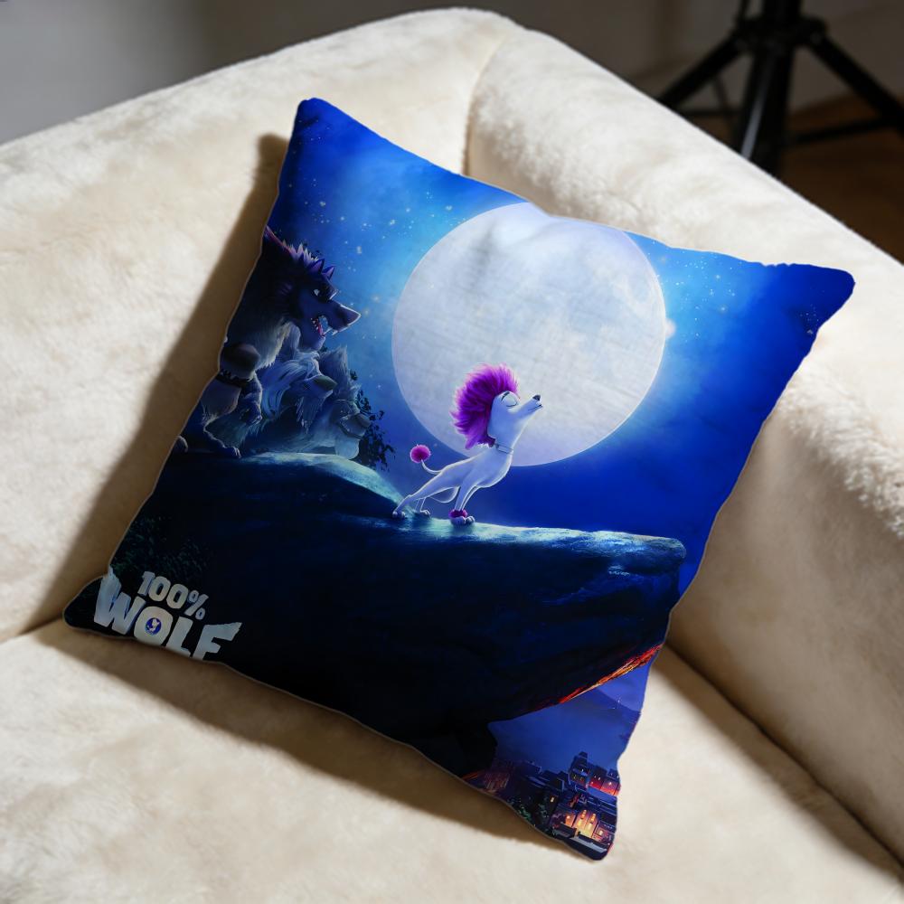 Trendy 1100 Wolfer Cushion Cover Soft Decorative Pillow Case Suitable for Bedroom Sofa Car Travel Use
