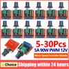 5-30 шт. 5A 90W PWM 12V Модуль регулятора скорости двигателя постоянного тока DC-DC 4,5 В-35 В Низковольтный регулируемый модуль привода для управления скоростью двигателя
